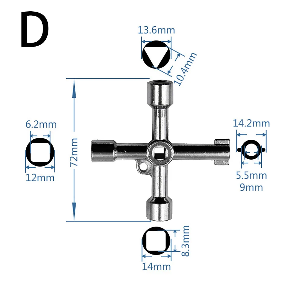 Multifunction Cross Switch Square Key Wrench 3 Multifunction Cross Switch Square Key Wrench - Image 3