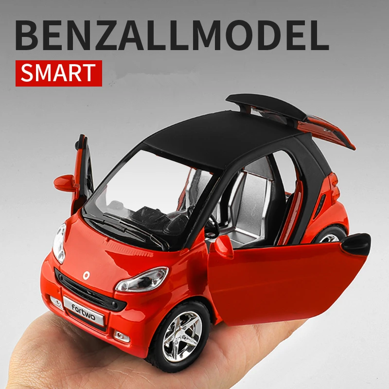 1:32 Diecast Smart Fartwo Model Car Pink 2 1:32 Diecast Smart Fartwo Model Car Pink - Image 2