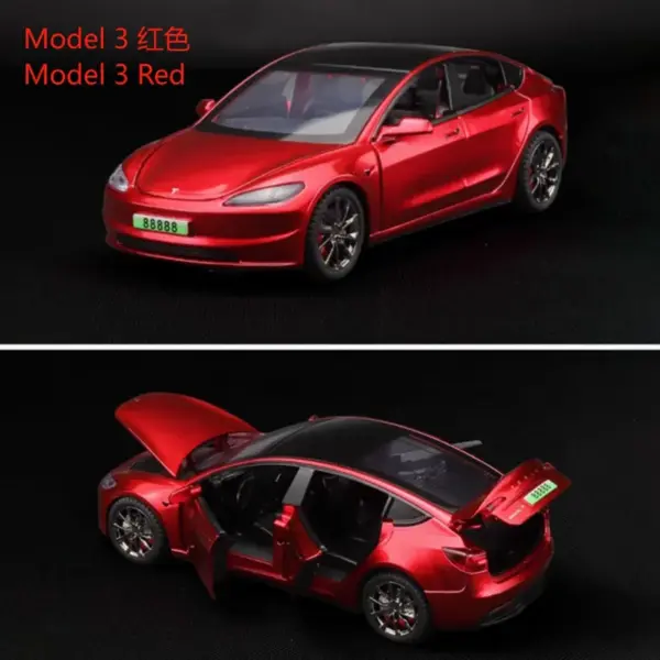 Diecast Model 3 1/32 Scale Red Collectible - Image 9