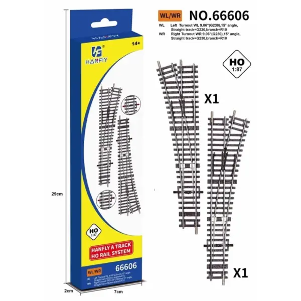 HO Scale Model Train Track with Curved Rails - Image 9