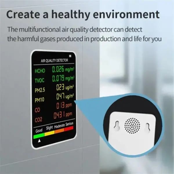 6-in-1 Indoor Air Quality Monitor with Display - Image 5
