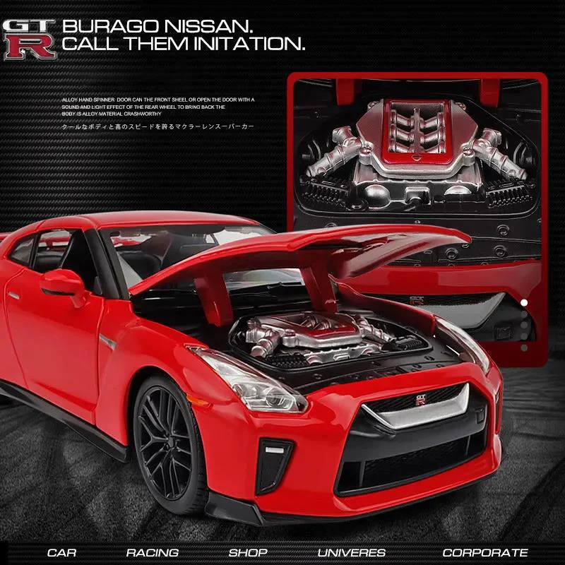 Nissan GTR R35 1:24 Scale Diecast Model 4 Nissan GTR R35 1:24 Scale Diecast Model - Image 4