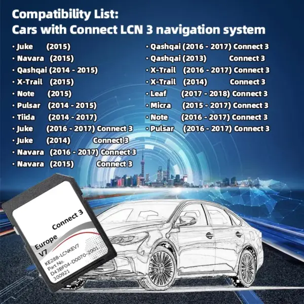 Nissan Connect 3 V7 GPS Map Update SD Card - Image 2