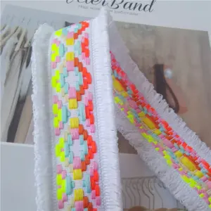 Colorful Jacquard Lace Ribbon 4.3cm x 2 Yards 34 S439ef5d6dbdd43238bc94ddabb62e94fq