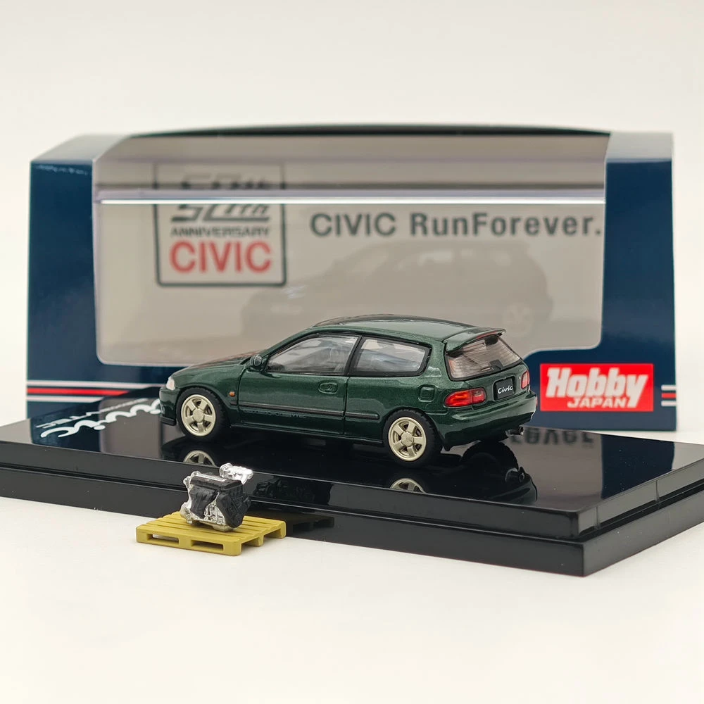 1/64 Diecast Honda Civic EG6 Model Black 3 1/64 Diecast Honda Civic EG6 Model Black - Image 3
