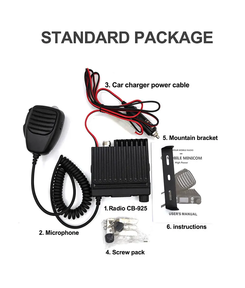 ANYSECU CB925 Mini CB Radio 25.615-30.105MHz 6 ANYSECU CB925 Mini CB Radio 25.615-30.105MHz - Image 6