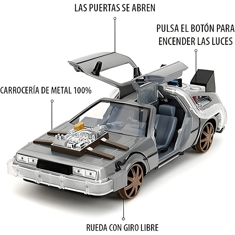 DeLorean DMC-12 1:24 Scale Diecast Model 6 DeLorean DMC-12 1:24 Scale Diecast Model - Image 6