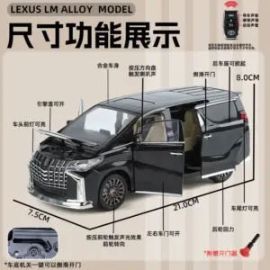 1:24 Scale Black Toyota Alphard Diecast Model 7 S451f46c00c5a49dd801869802411731ac