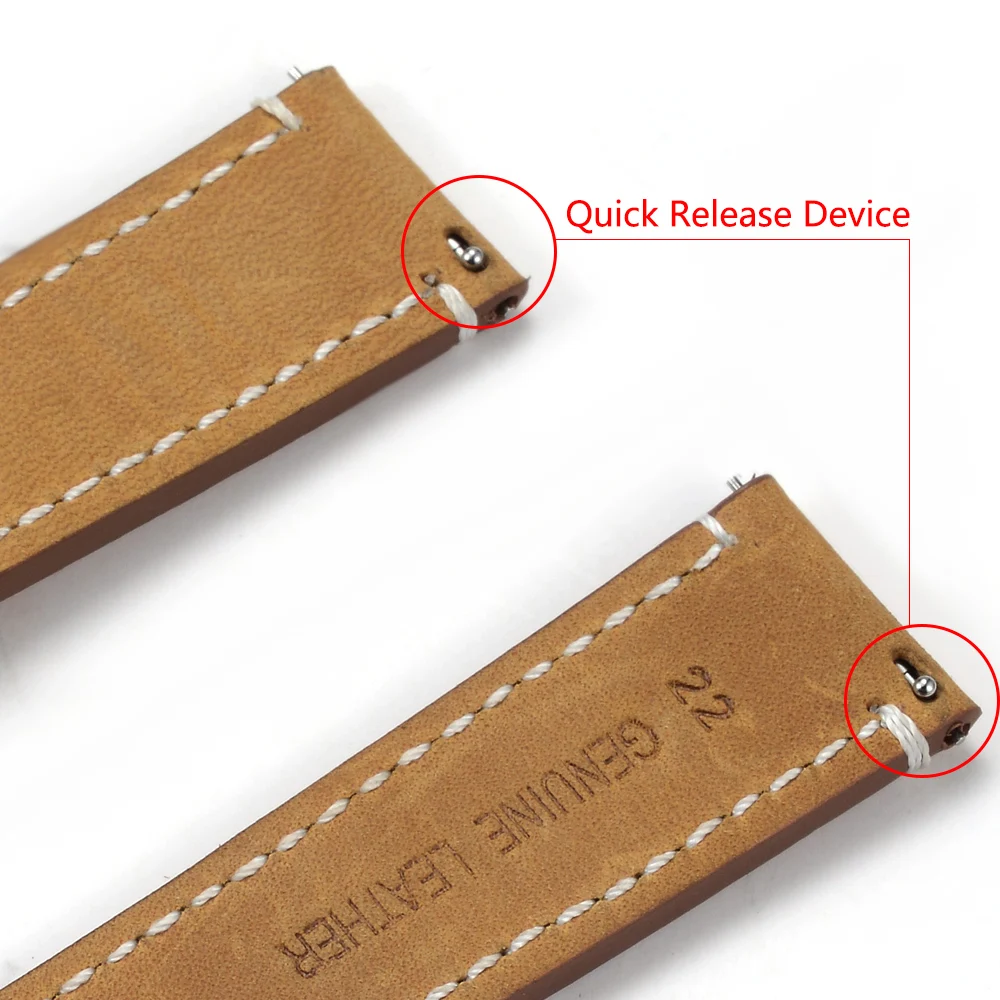 Vintage Genuine Leather Watchband 22cm 20mm 22mm 6 Vintage Genuine Leather Watchband 22cm 20mm 22mm - Image 6