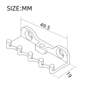 Brass Tremolo Claw for ST/FR Systems 49.5mm 11 S4720a788fe87482584777bddf2dc7b9a5