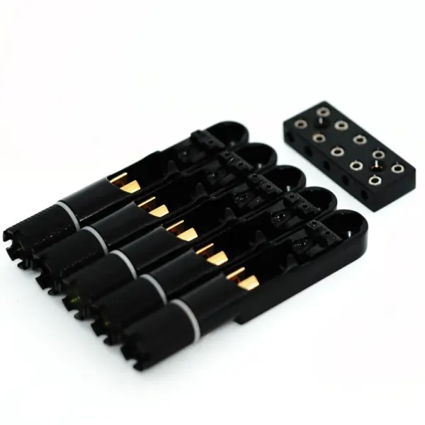 Matte Black Headless Fan Bass Bridge for 4-5 Strings - Image 2
