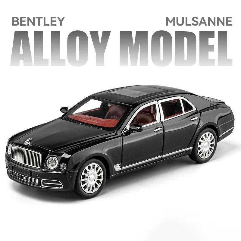 1:24 Scale Black Bentley Mulsanne Model Car 4 1:24 Scale Black Bentley Mulsanne Model Car - Image 4