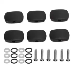 Ebony Guitar Tuning Peg Button Set of 6 22 S4b16256971114f0cb36311aeca6aa2a4E