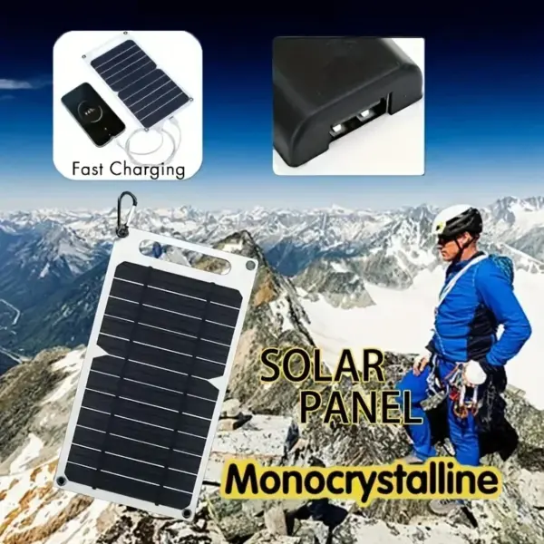 35W Portable Solar Panel for Outdoor Charging - Image 3