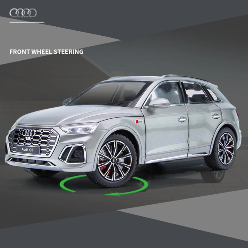 1:24 Scale Metallic Silver Audi Q5 Model 5 1:24 Scale Metallic Silver Audi Q5 Model - Image 5