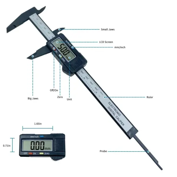 Digital Caliper 150mm with LCD Display - Image 4