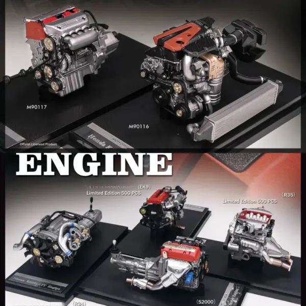 Black and Red Resin Engine Model 1:64 Scale - Image 2