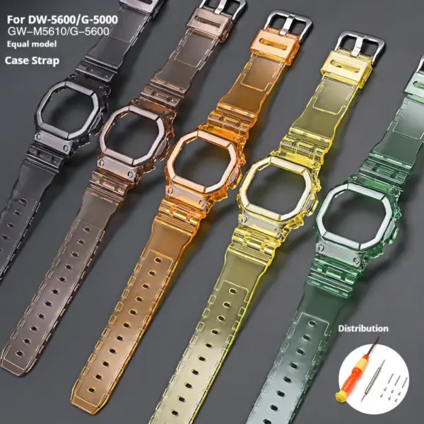 Yellow Silicone Watch Case Strap for Casio G-Shock - Image 2
