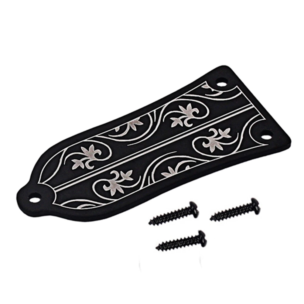 Black Bell-Shaped Guitar Truss Rod Cover 2 Black Bell-Shaped Guitar Truss Rod Cover - Image 2