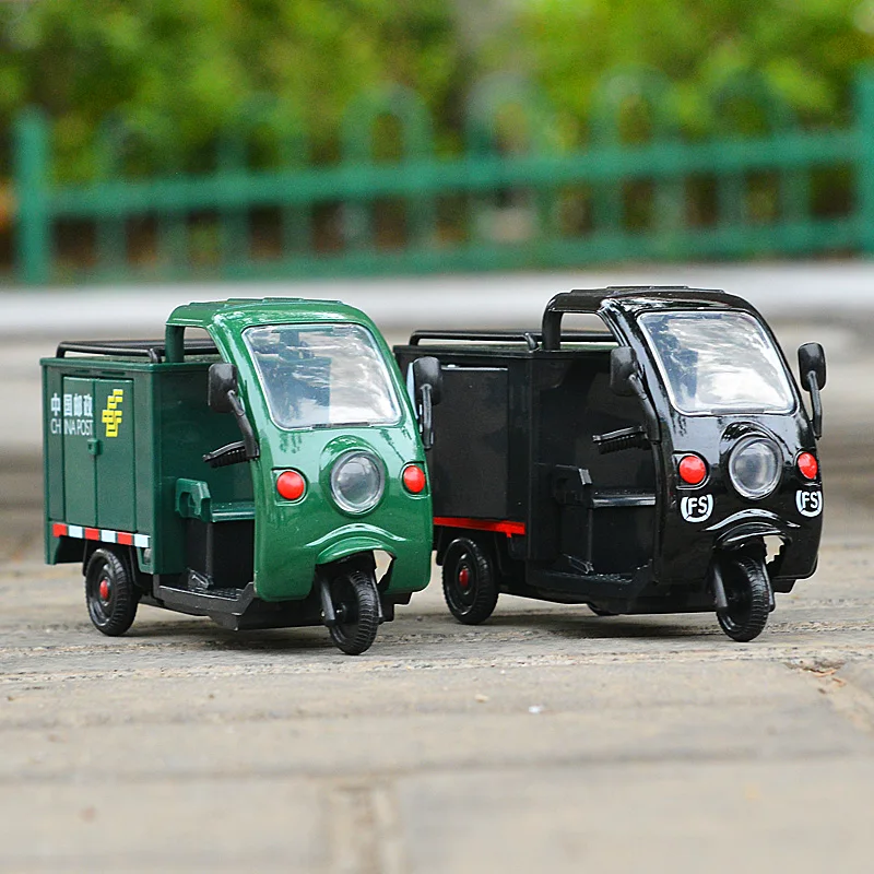 1/24 Diecast Green City Post Tricycle Model 4 1/24 Diecast Green City Post Tricycle Model - Image 4