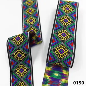 Vibrant 5cm Jacquard Ribbons - 7 Meters 64 S4d5e57adf66845c3bc037ccc45878f60p