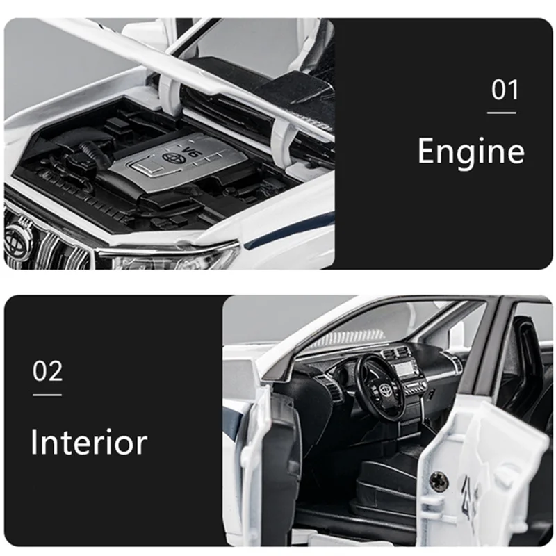 1/24 Scale Toyota Land Cruiser Prado Police Model 5 1/24 Scale Toyota Land Cruiser Prado Police Model - Image 5