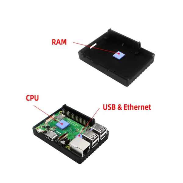 Raspberry Pi 3B+/3B Aluminum Cooling Case - Image 6