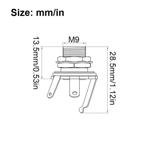 10 Pack 1/4 Inch Chrome Mono Input Jacks - Image 6