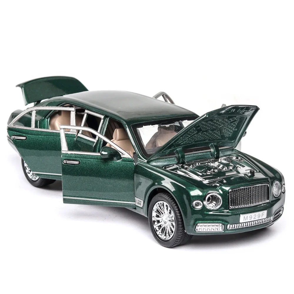 1:24 Mulsanne Diecast Model Dark Green Luxury Car 6 1:24 Mulsanne Diecast Model Dark Green Luxury Car - Image 6