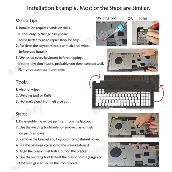 RGB Backlit Keyboard for Clevo N950TP6 N957TP6 - Image 5