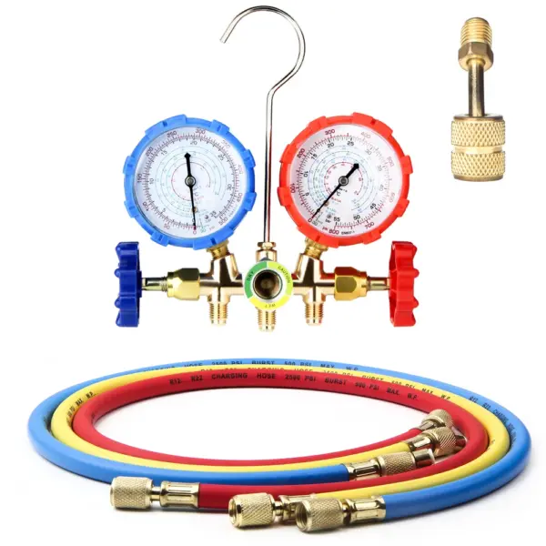 3 Way AC Manifold Gauge Set with Hose - Image 7