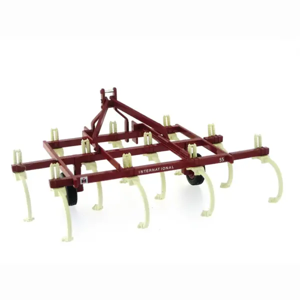 1:32 Scale Red Tractor with Plow Model - Image 3
