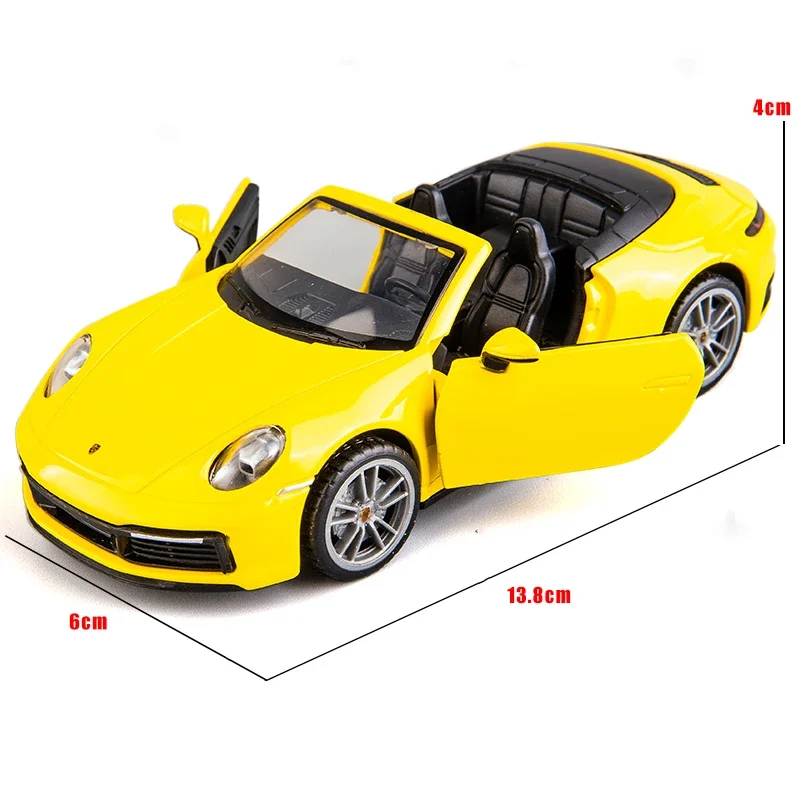 1:32 Scale Yellow Porsche 911 Carrera Model 2 1:32 Scale Yellow Porsche 911 Carrera Model - Image 2
