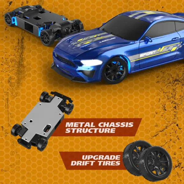 OLOEY 1:43 RC Drift Car with Color-Changing Body - Image 5