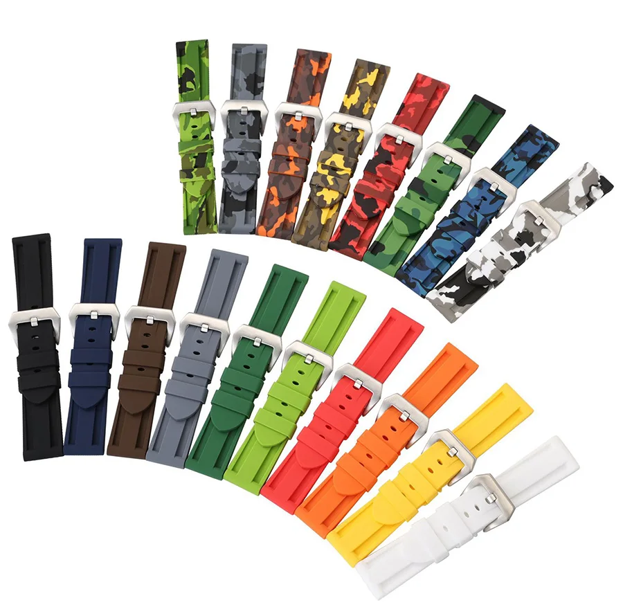 Camouflage Silicone Watch Band for Traditional Watches 3 Camouflage Silicone Watch Band for Traditional Watches - Image 3
