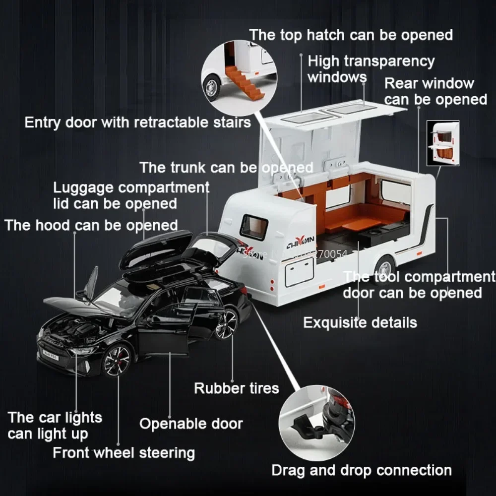 1/32 Scale RS6 RV Diecast Model Car and RV 3 1/32 Scale RS6 RV Diecast Model Car and RV - Image 3