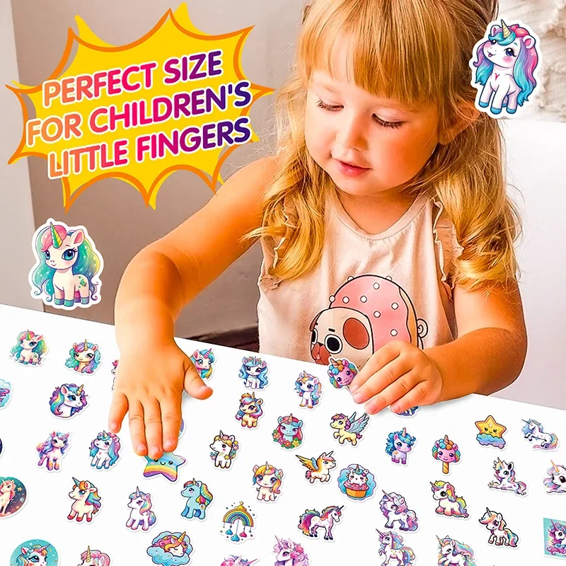 Unicorn PVC Sticker Set - 10, 30 or 50 Pieces 2 Unicorn PVC Sticker Set - 10, 30 or 50 Pieces - Image 2