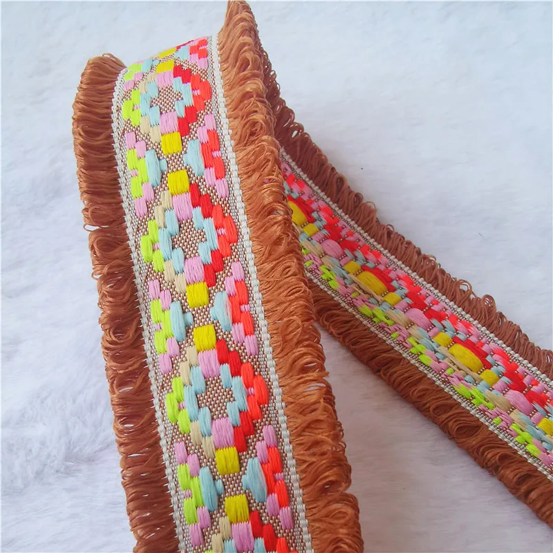 Colorful Jacquard Lace Ribbon 4.3cm x 2 Yards 11 Colorful Jacquard Lace Ribbon 4.3cm x 2 Yards - Image 11