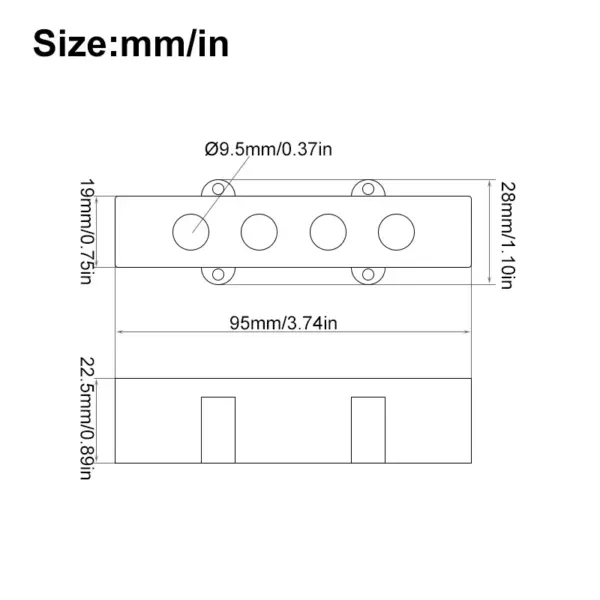9.5MM 4 String Jazz Bass Pickup Kit - Image 2