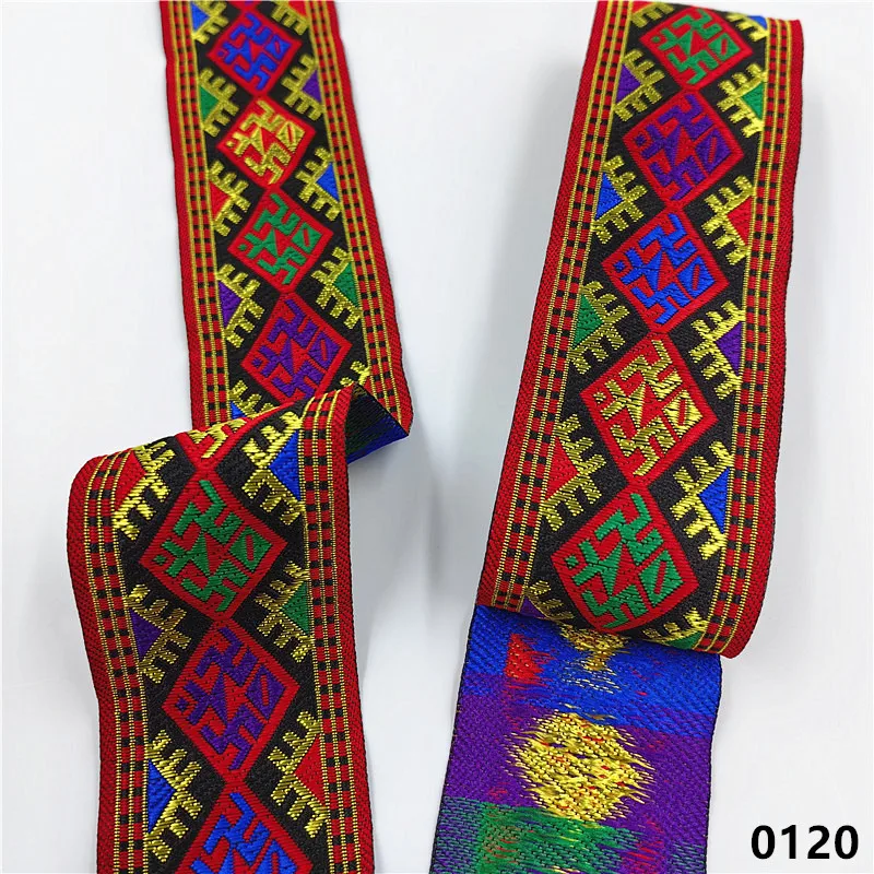 Vibrant 5cm Jacquard Ribbons - 7 Meters 8 Vibrant 5cm Jacquard Ribbons - 7 Meters - Image 8