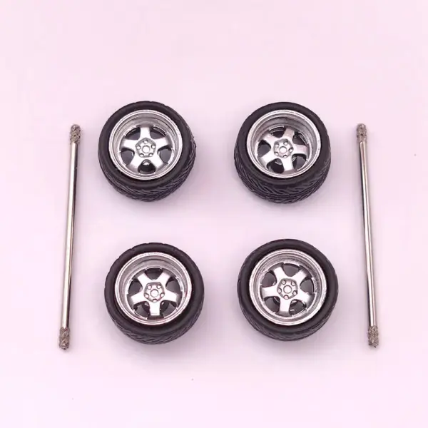 Custom 1:64 Scale Model Car Wheels Set - Image 20