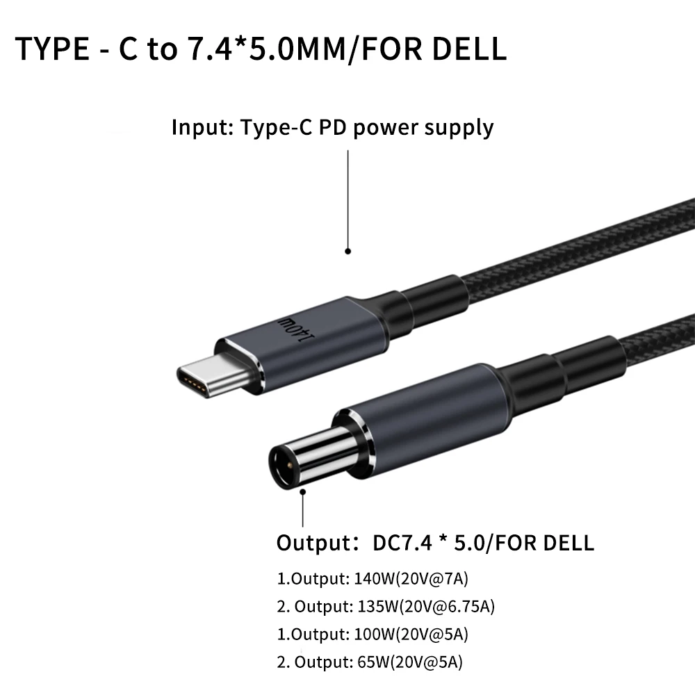 65/140W USB-C PD Charger Cable for Laptops 13 65/140W USB-C PD Charger Cable for Laptops - Image 13