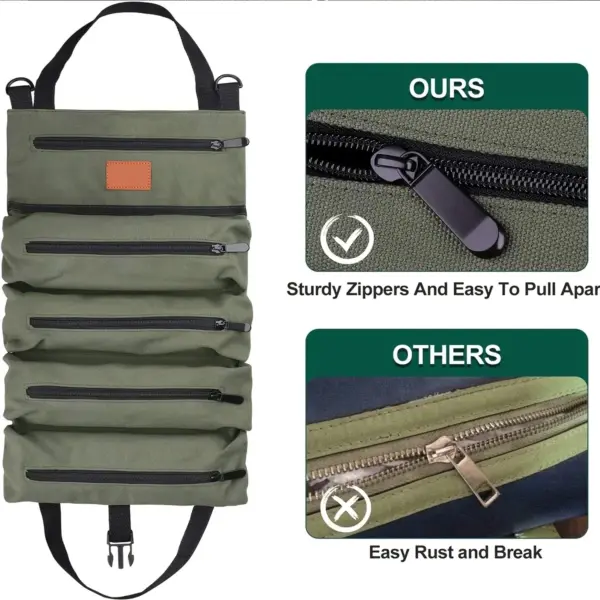 Multi-Purpose Canvas Tool Roll Bag - Image 6