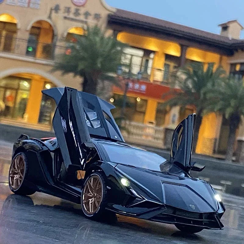 1:32 Matte Olive Green Lamborghini Diecast Model 4 1:32 Matte Olive Green Lamborghini Diecast Model - Image 4