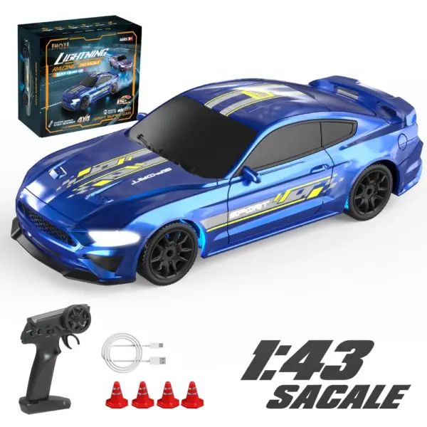 OLOEY 1:43 RC Drift Car with Color-Changing Body - Image 11