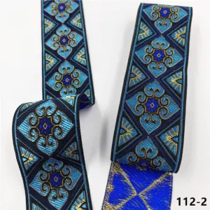 Vibrant 5cm Jacquard Ribbons - 7 Meters 69 S5d70b3dc1fcd43a88caf2078878c334ae