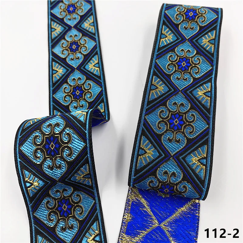 Vibrant 5cm Jacquard Ribbons - 7 Meters 12 Vibrant 5cm Jacquard Ribbons - 7 Meters - Image 12