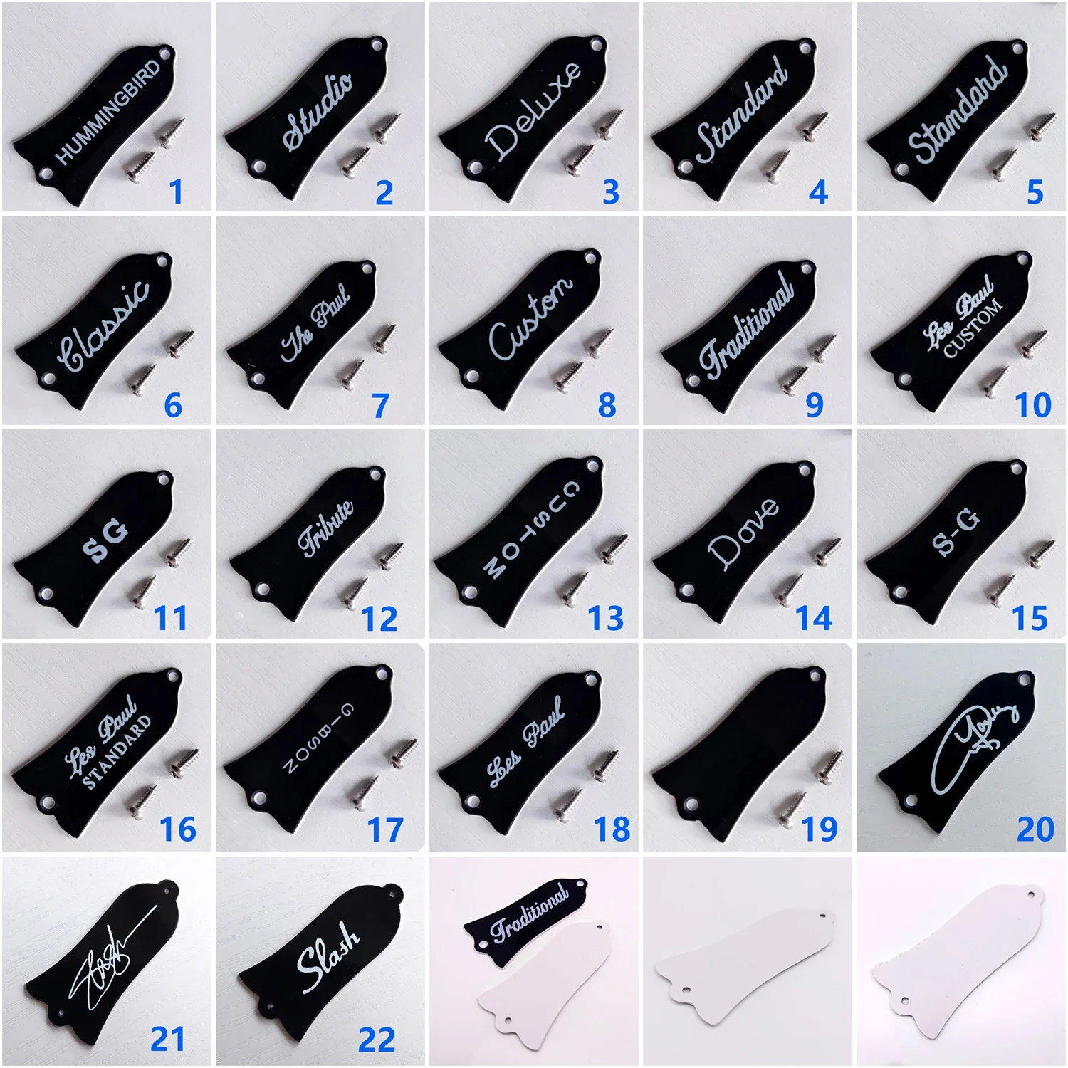 Black Hummingbird Truss Rod Cover for LP Guitars 2 Black Hummingbird Truss Rod Cover for LP Guitars - Image 2