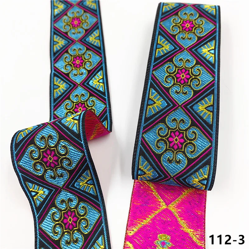 Vibrant 5cm Jacquard Ribbons - 7 Meters 11 Vibrant 5cm Jacquard Ribbons - 7 Meters - Image 11