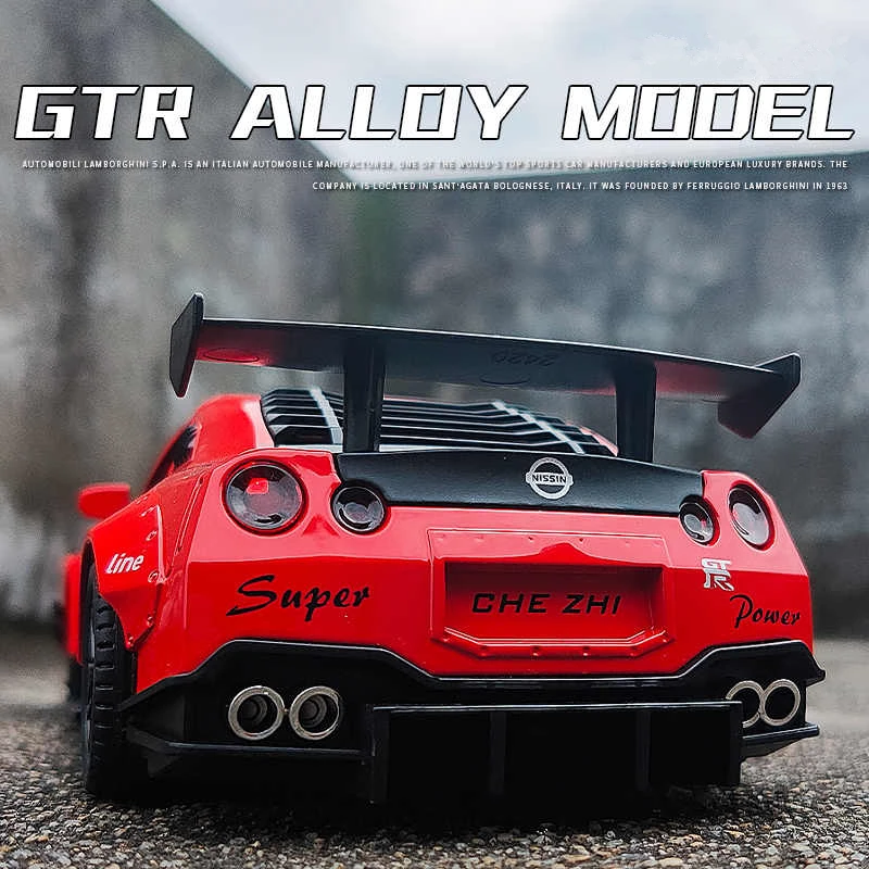 1:24 Red Nissan GT-R R34 R35 Model Car 3 1:24 Red Nissan GT-R R34 R35 Model Car - Image 3
